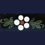 Bleu fonc� fleur