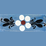 Bleu pinceau fleur