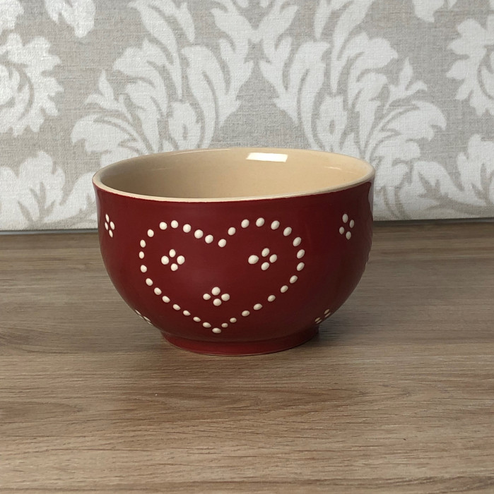 Bowl red heart