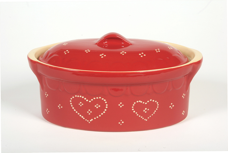 Terrine red with heart 25cm N°5