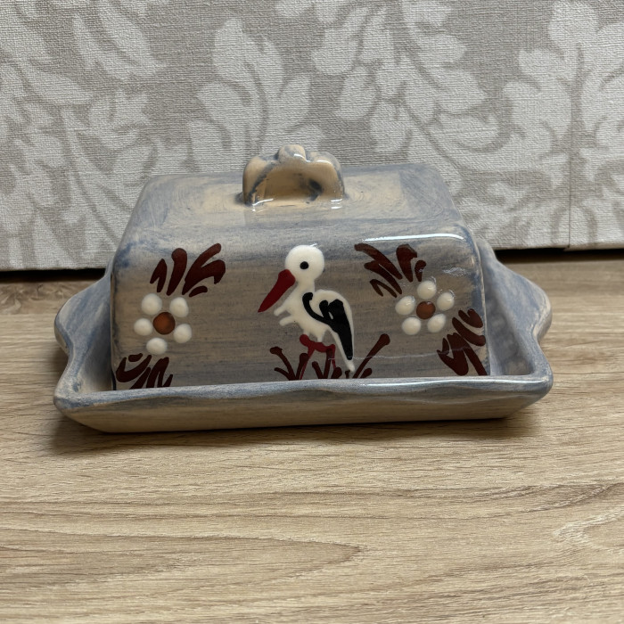 Butter dish Blue Stork
