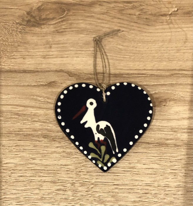 Coeur bleu cigogne