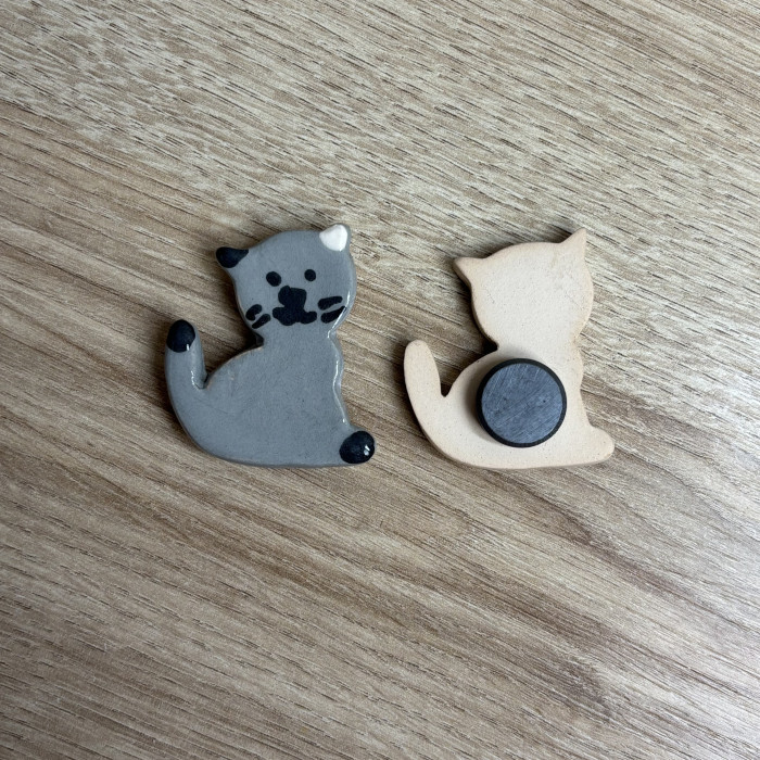 magnets chat gris