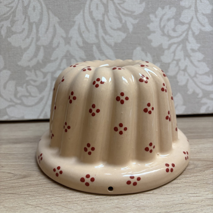 Moule à kougelhopf crème point rouge 18cm