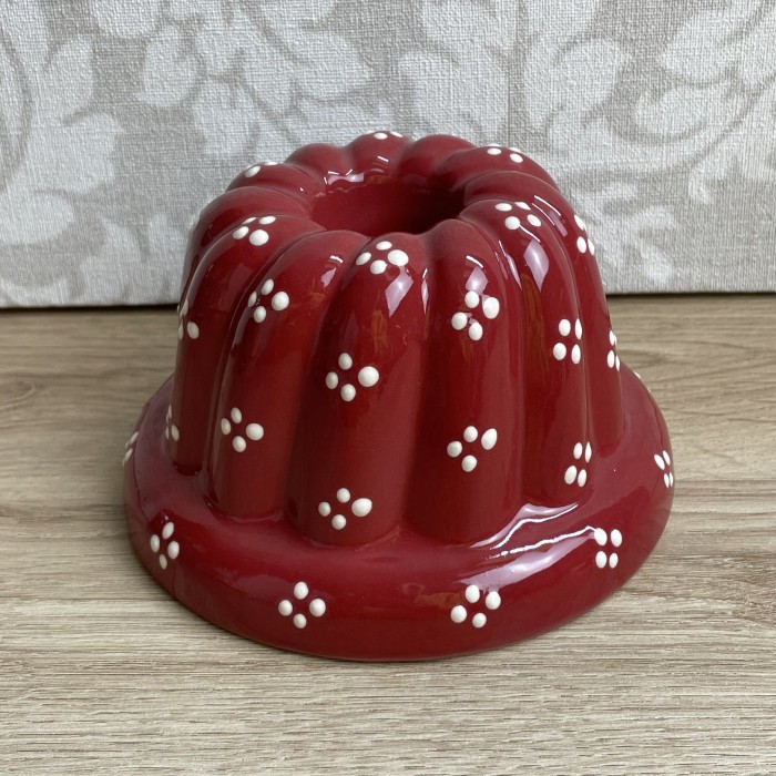 Petit moule à Kougehlopf rouge points 14 cm