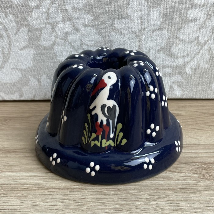 Petit moule à Kougelhopf bleu cigogne 14 cm