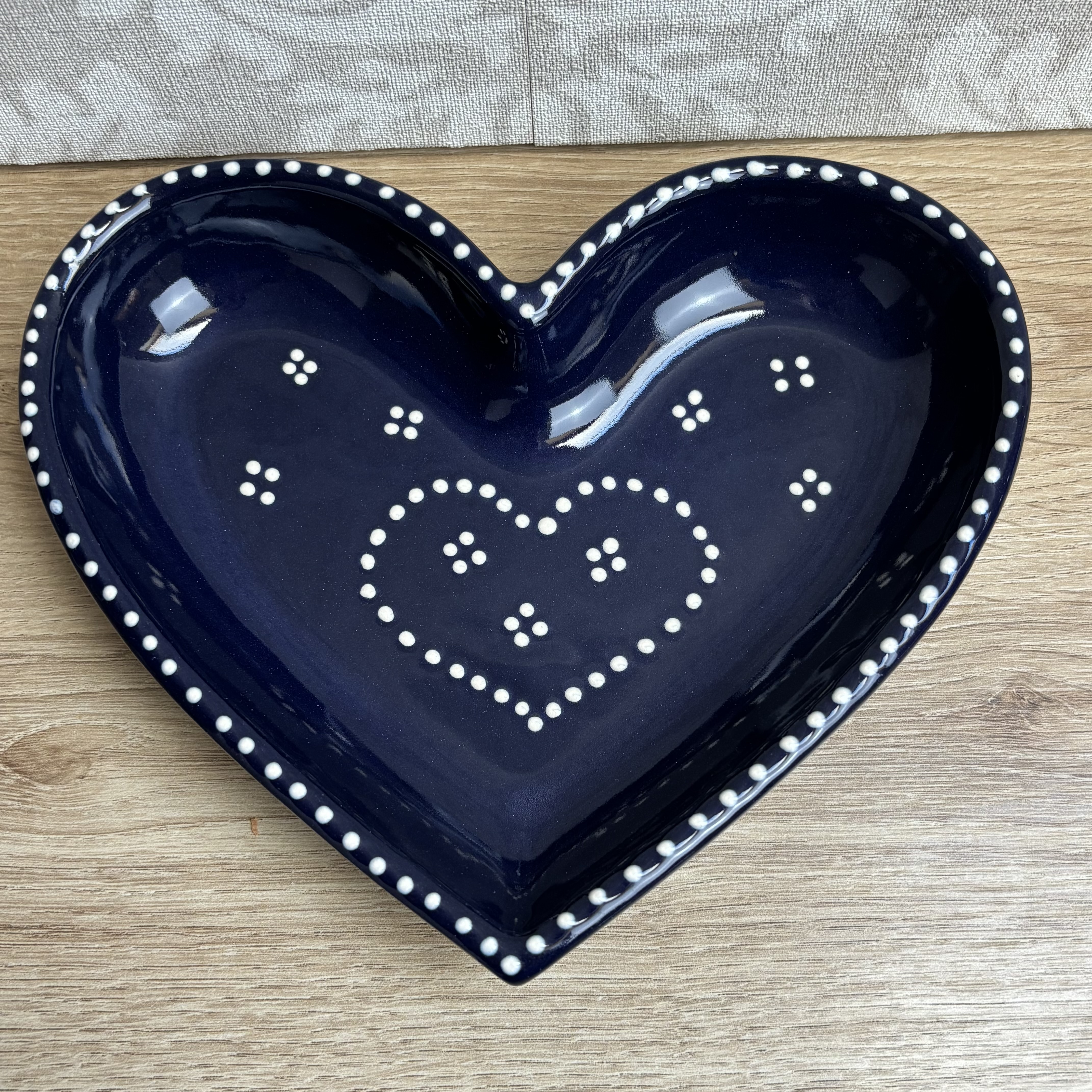 Plat coeur bleu coeur