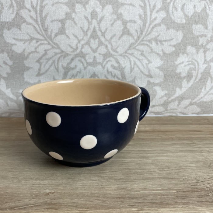 Tasse bleu gros pois