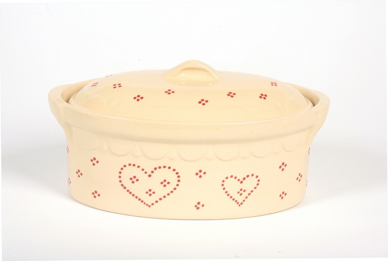 Terrine crème coeurs 31cm N°4 pour 2 à 3 personnes