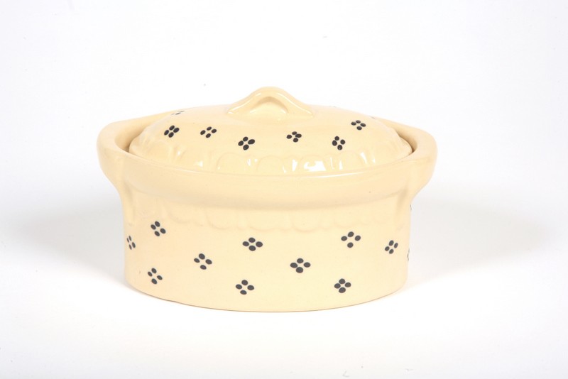 Terrine crème points bleu 22cm N°7